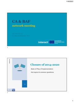 CA and BAF Network meeting