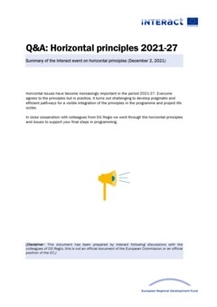 Horizontal principles 2021-27