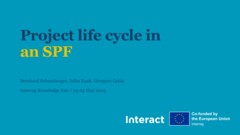 IKF session 24 May | Project life cycle in small project funds (SPF)