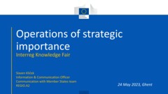 IKF session 23 May | Connecting visibility of Interreg OSIs