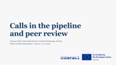 Calls in the pipeline: Peer review