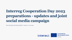 Interreg Cooperation Day preperation