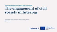 Interreg Knowledge Fair Day 1 | The engagement of civil society in Interreg
