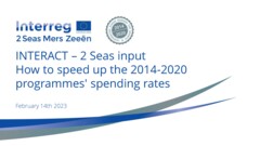 How to speed up spending rates of the 2014-2020 programmes?