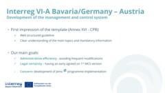 A description of the management and control system in 2021-2027