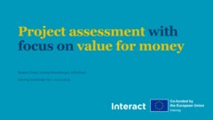 IKF session 24 May | Project assessment with focus on value for money
