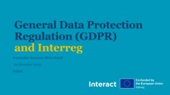 General Data Protection Regulation and Interreg