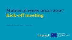 Matrix of costs 2021-2027 | Kick off