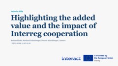 Interreg Knowledge Fair 2024 Day 1 | Kicking-off Evaluation activity: Highlighting added value and impact of Interreg