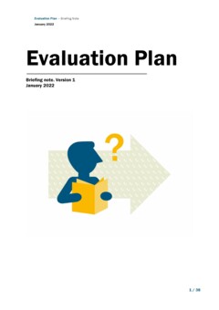 Briefing note on the Evaluation plan