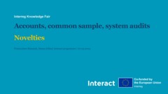 Interreg Knowledge Fair 2024 Day 3 | Accounts, common sample, system audits: Novelties in the current period
