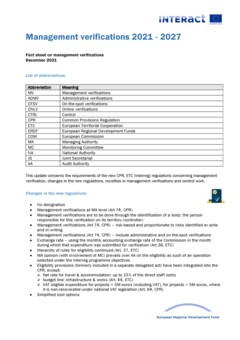 Factsheet | Management verifications