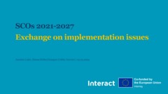 Interreg Knowledge Fair 2024 Day 1 | SCOs: Exchange on implementation issues