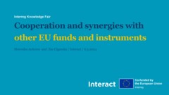 Interreg Knowledge Fair 2024 Day 2 | Cooperation and synergies with other EU instruments