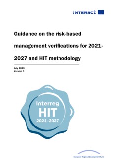 Guidance on the risk-based management verifications and HIT methodology