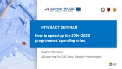 How to speed up spending rates of the 2014-2020 programmes?