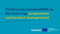 Interreg Knowledge Fair 2024 Day 3 | Embracing Sustainability in Interreg: Programme and project management