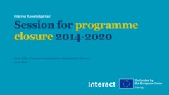Interreg Knowledge Fair 2024 Day 1 | Programme closure 2014-2020: The finishing touches