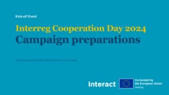 Interreg Cooperation Day 2024 - Campaign preparations