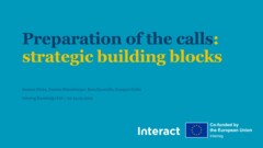 IKF session 23 May | Preperation of the calls: Strategic building blocks