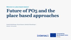 Interreg Knowledge Fair 2024 Day 2 | Future of PO5 and the place based approaches