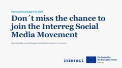 Interreg Knowledge Fair 2024 Day 3 | Don't miss the chance to join the Interreg Social Media movement